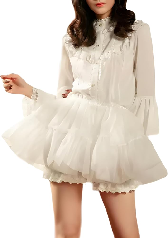 Amazon.co.jp: [BTKAKAN] レディース パニエ 白 ペチコート