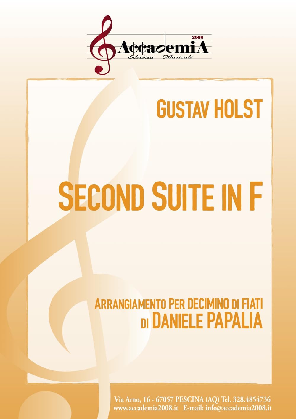 Second suite in F. Arrangiamento per decimino di fiati. Partitura