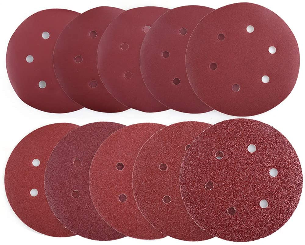 6 Inch 6 Holes Sanding Discs, 16PCS 40 60 80 100 120 180 240 320 400 600 800 1000 1200 1500 2000 3000 Grit Sandpaper Assortment Orbital Sander Sandpaper, Hook and Loop Round Sand Paper (B09BTL4XXK) Amazon Price History, Amazon Price Tracker