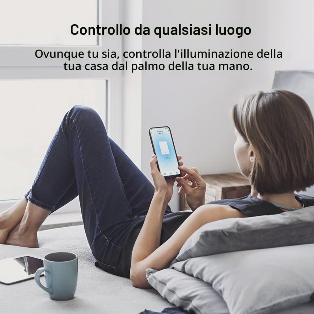 TP-Link Tapo S220 Interruttore Della Luce Intelligente, Smart Light Switch, Telecomando, Controllo Vocale Tramite Alexa O Google Assistant, 2-Gang 1-Way, Cablaggio Super Facile, Hub Obbligatorio