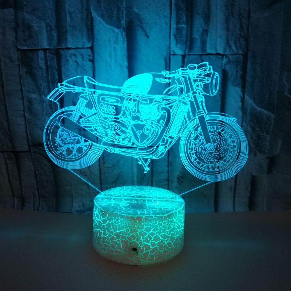 3D Moto Led Lampe Art Déco Lampe La Couleur Changeant