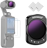 Vista 13 de NEEWER Kit Variable ND2-ND32 & ND64-ND512 Compatible con DJI Osmo Pocket 3 Combo de Accesorios para Creadores, Filtros de Densidad Neutral