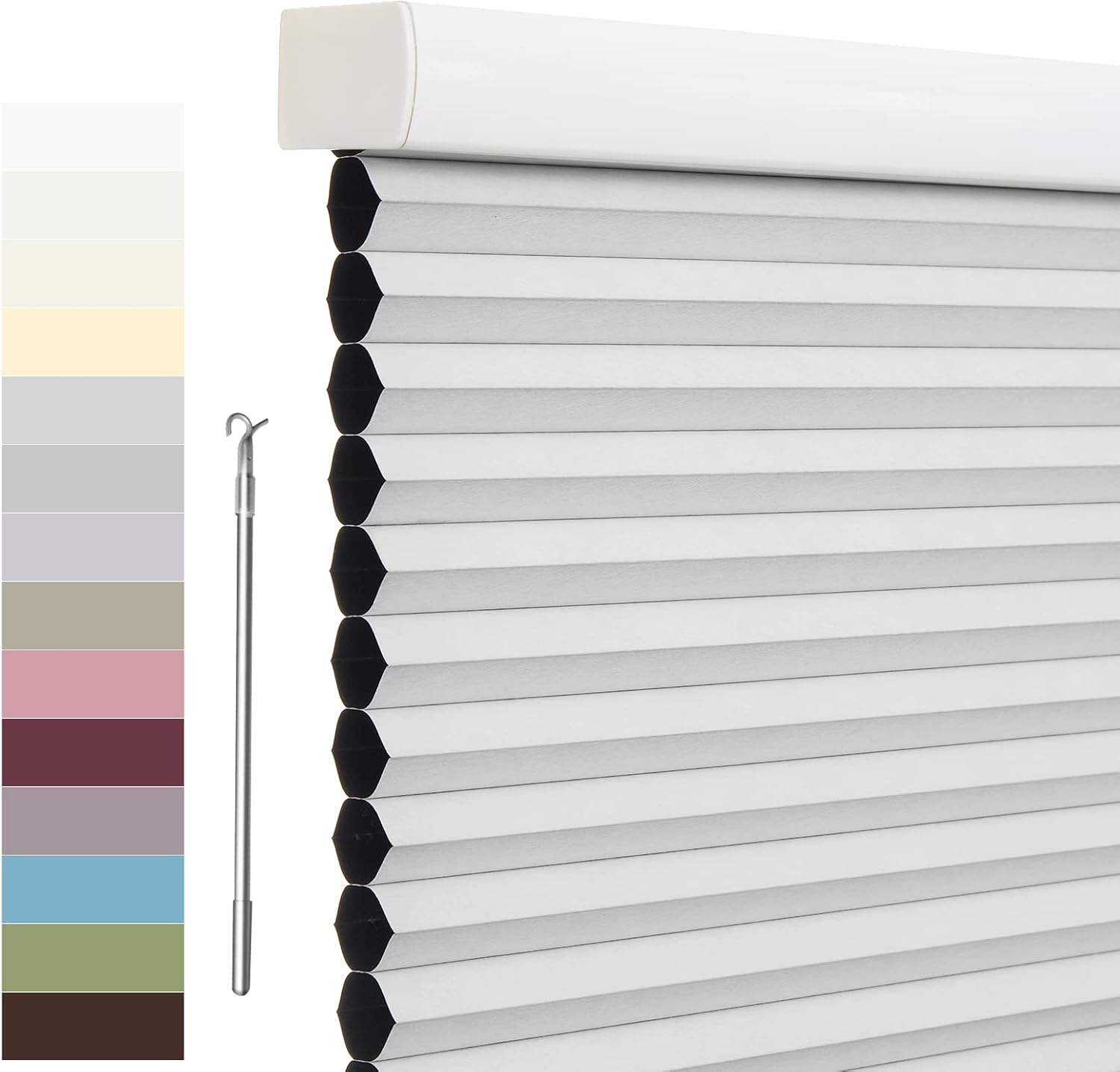 Tonature Custom Size Cellular Shades Cordless 100 Blackout Roller