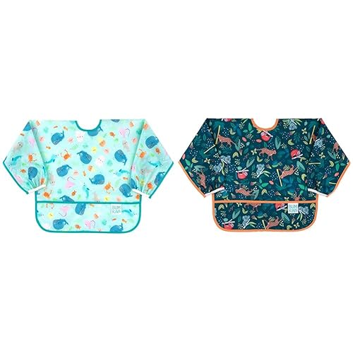 Miniatura 68 de Bumkins - Babero con mangas - Para niños y niñas, bebés y niños pequeños de 6 a 24 meses - Ligero, duradero, impermeable - Babero de manga larga -