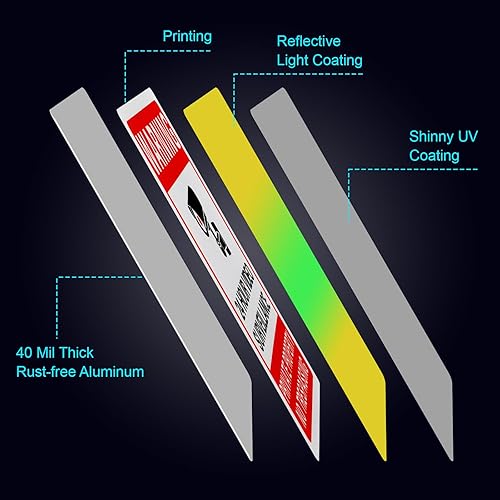 Miniatura 4 de Letrero de 4 piezas con texto en inglés "Smile You're on Camera Sign" y Private Property No Trespassing Video Vigilancia Impreso UV de 40 mil,