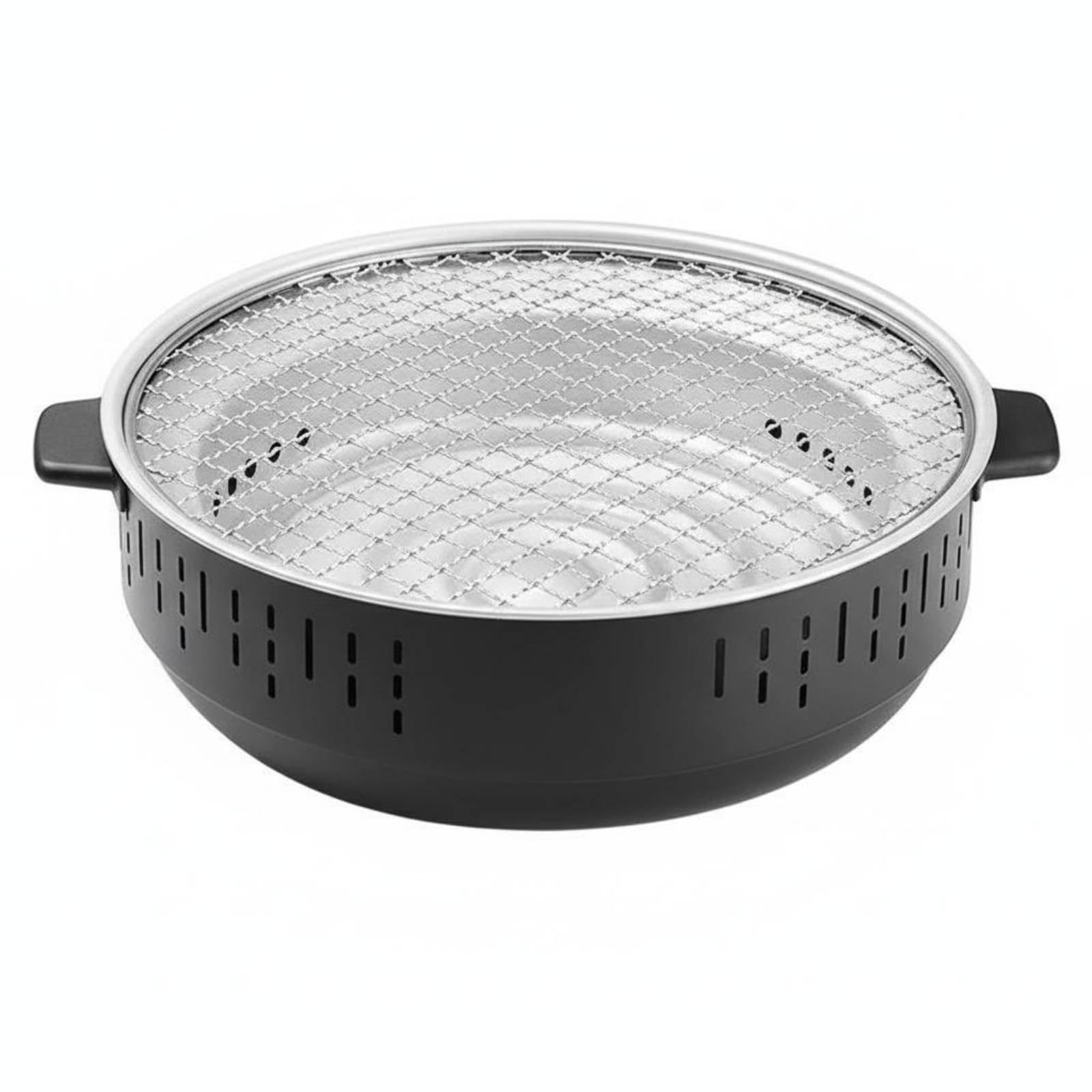 Portable Tabletop Outdoor Grill Multipurpose Indoor Tea Boiling Cooker Multi-Functional Portable Tabletop Grill for Patio, Camping, Parties Black Plastic-normal-image-4