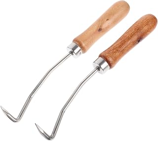 2pcs Beehive Cleaning Hook Set Beekeeping Tool for Beeswax Removal Wood Handle Hive Tool for Effective Beekeeping Maintenance