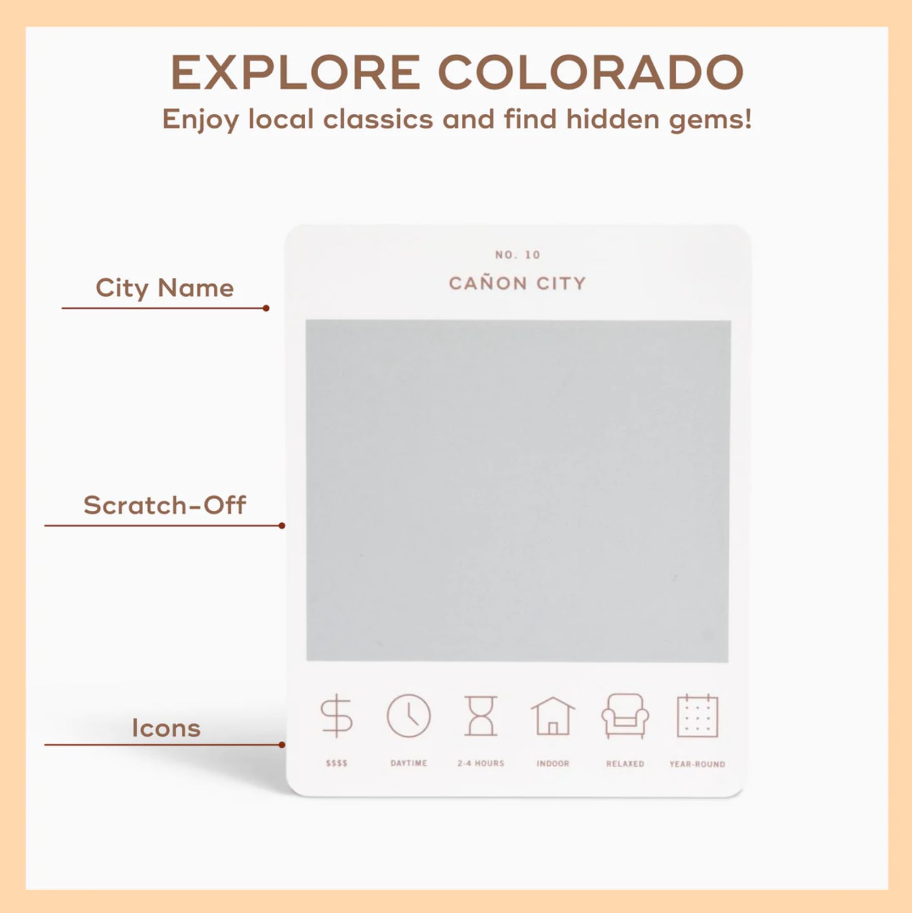 Reach International Outfitters Colorado Adventure Bucket List: 50 Tarjetas para rascar para Actividades al Aire Libre, Atracciones turísticas y Viajes por Carretera, Regalo de Viaje guía