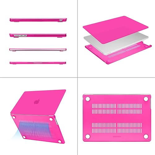 Miniatura 34 de MOSISO Funda compatible con MacBook Air de 15 pulgadas M4 M3 M2 2025 2024 2023 versión A3241 A3114 A2941 con Touch ID, funda rígida de plástico