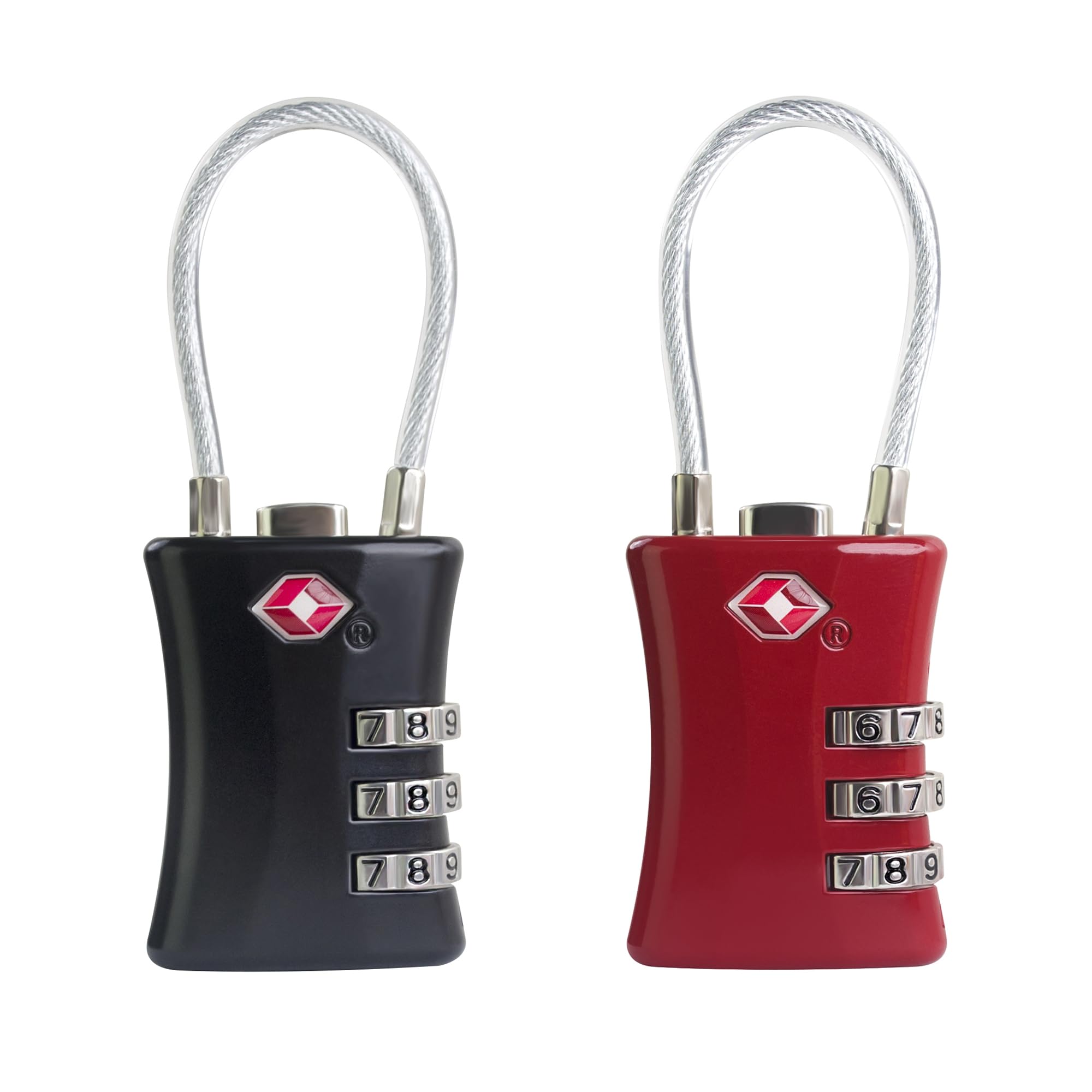 Up Security Black+Red Suitcase Locks Tsa Approved, Small Padlock Combination, Tsa Locks For Luggage, Combo Travel Padlock With Code For Backpack, Gym Locker, Ammo Can (Black+Red)