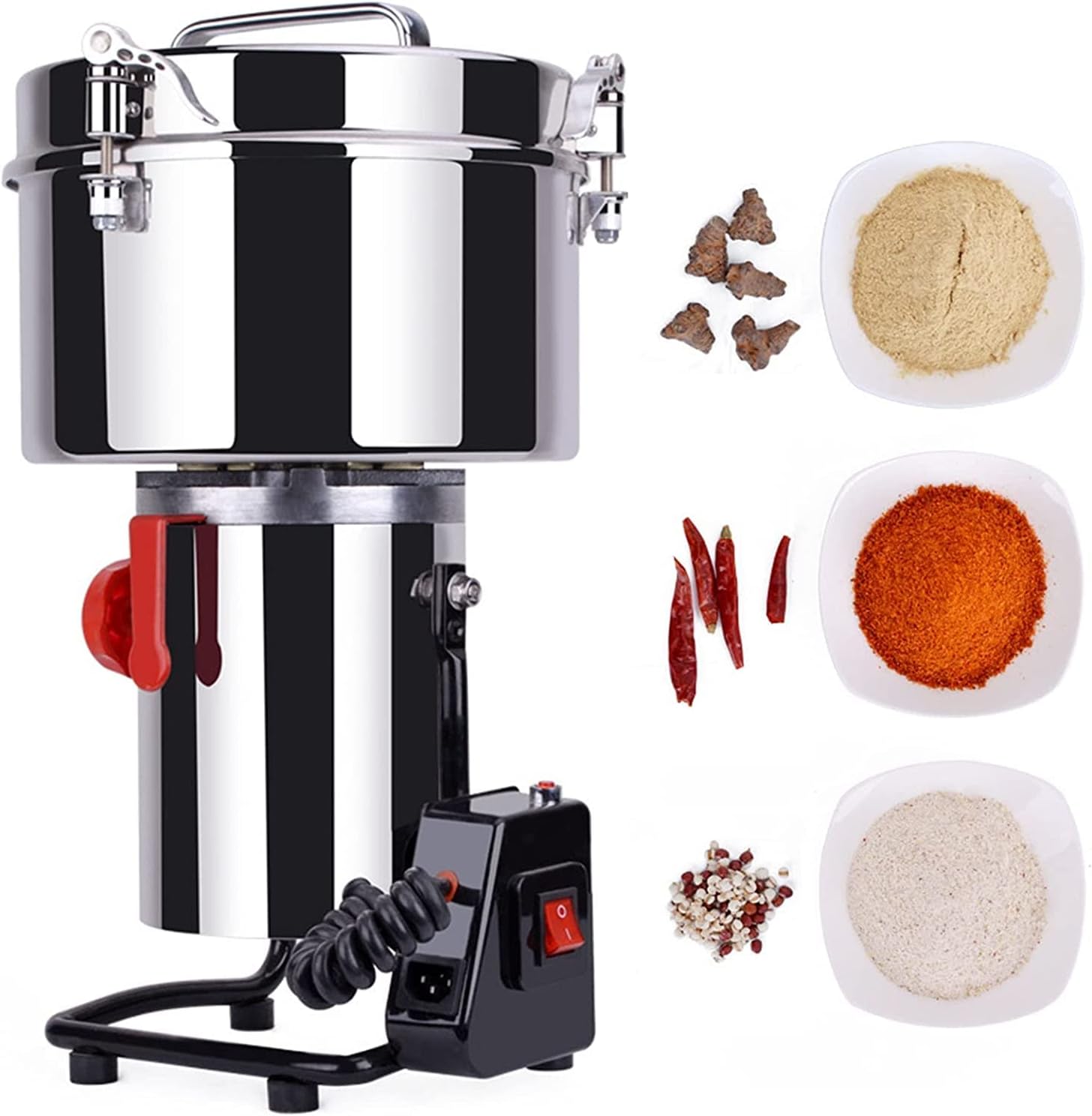 4500G Molinillo eléctrico de granos Molino tipo columpio Molinillo de hierbas Molino de acero inoxidable Molinillo de harina Pulverizador de cereales de alta velocidad pa