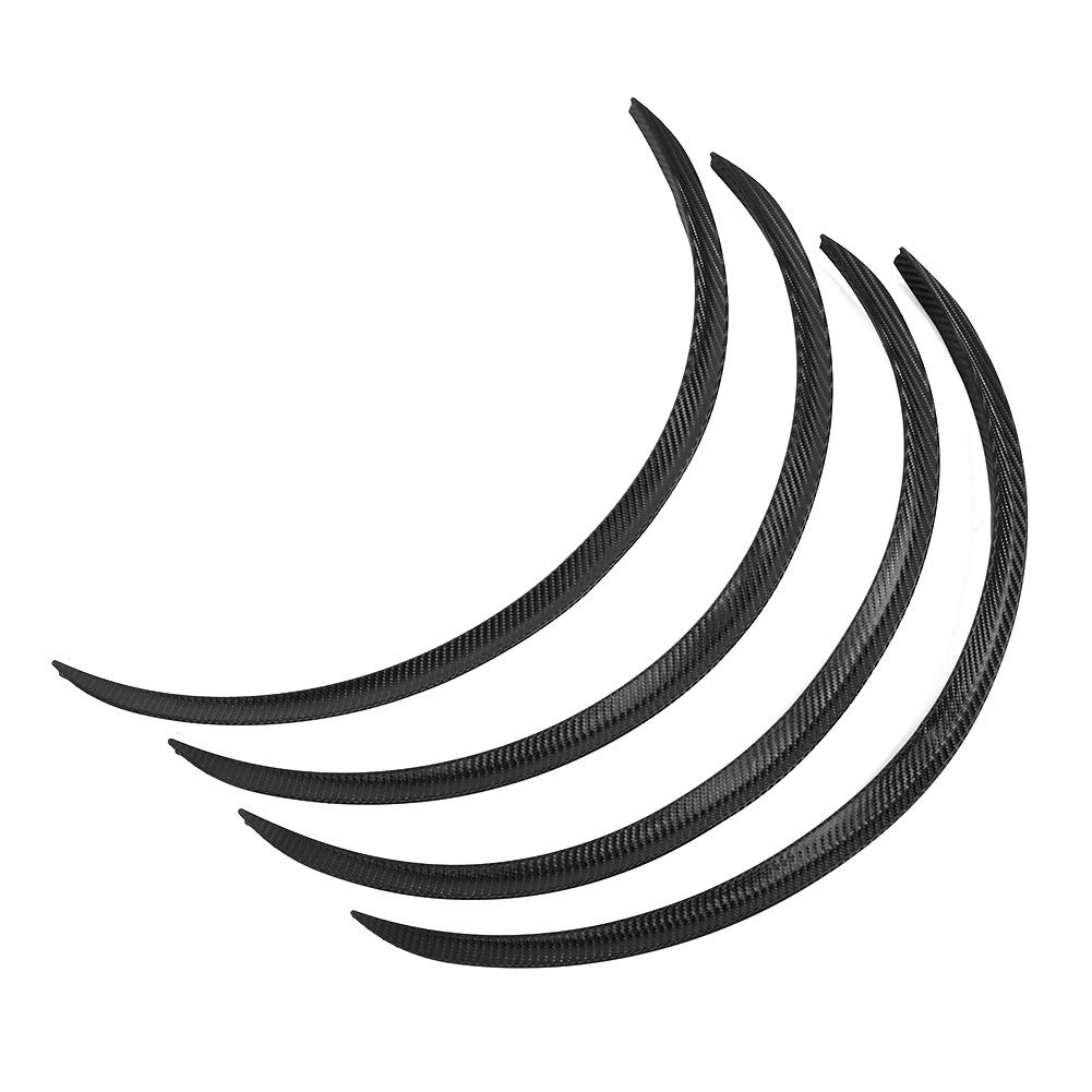 Car Fender Protector,Car Fender Protector,Wheel Arches mudguards,4pcs Wheel Eyebrow Protector Lip Trim Anti Scratch Fender Flare Universal 72cm 28.4in(Black) (Carbon Fiber Style)