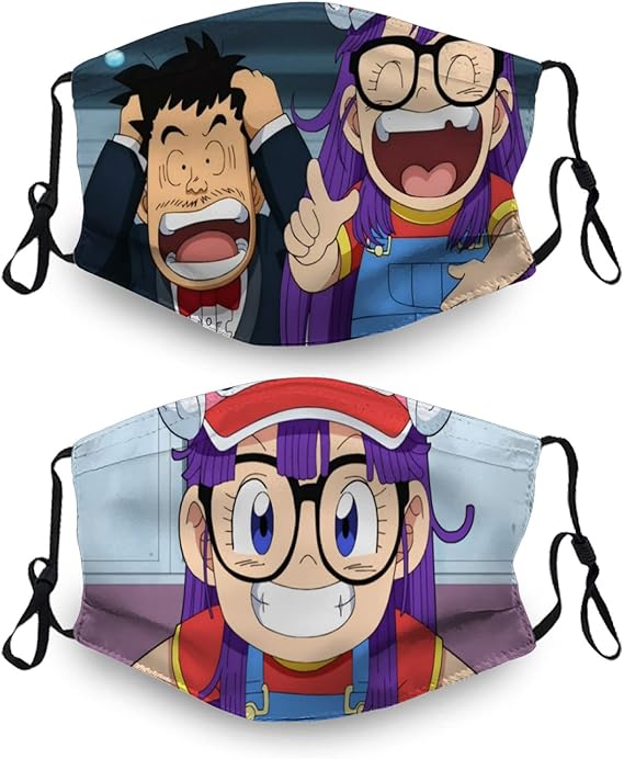 Amazon Co Jp Dr スランプ アラレちゃん 2枚入り 布マスク 抗菌 防臭 スポーツ 非医療用マスク呼吸しやすい 耳が痛くならず メガネが曇らず 口紅がつきにくいファッション 男女兼用 ドラッグストア