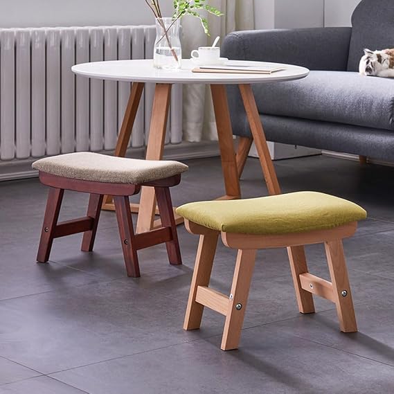 Small Step Stool Chinese Black Walnut Low Stool Home Zen Pure Solid Wood Bench Coffee Table Log Long Small Square(02)