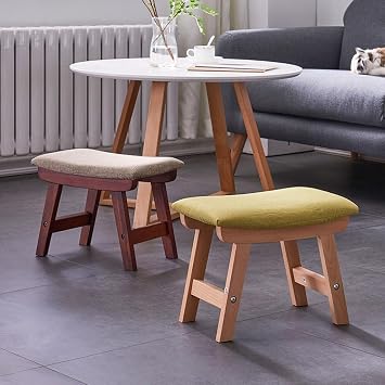 Small Step Stool Chinese Black Walnut Low Stool Home Zen Pure Solid Wood Bench Coffee Table Log Long Small Square(02)