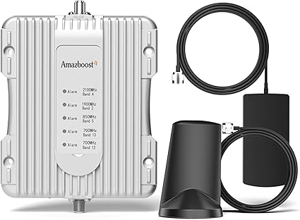 amazboost cell phone booster for cartruckrv suv or bus support 5 bands cell phone signal boosters compatible with all u s networks carriers ve