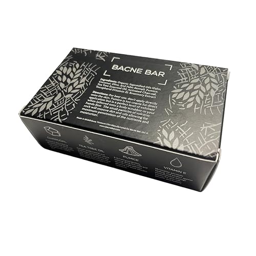 Miniatura 8 de Jabón natural para el acné corporal con carbón, piedra pómez, aceite de árbol de té y vitamina E para deshacerse del bacne rápido, tratamiento del