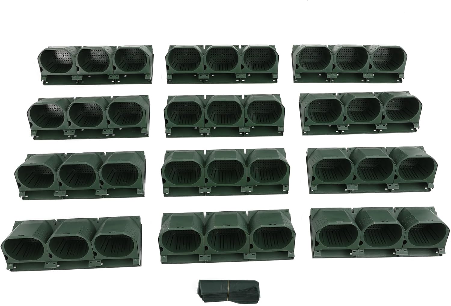 Self Watering Wall Planter | 36 Pots Vertical Garden Planter for Indoor Plants | Wall-Mounted Stackable wall planter | Hanging Plant Flower Pot Holder | 10.56 Fl Oz Each Individual Pot | Army Green