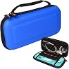 TECHGEAR Switch Lite Case, Hard Protective Carry Travel & Storage Case Cover Designed for Nintendo Switch Lite, 8 Game Card Slots + Accessories [Blue]