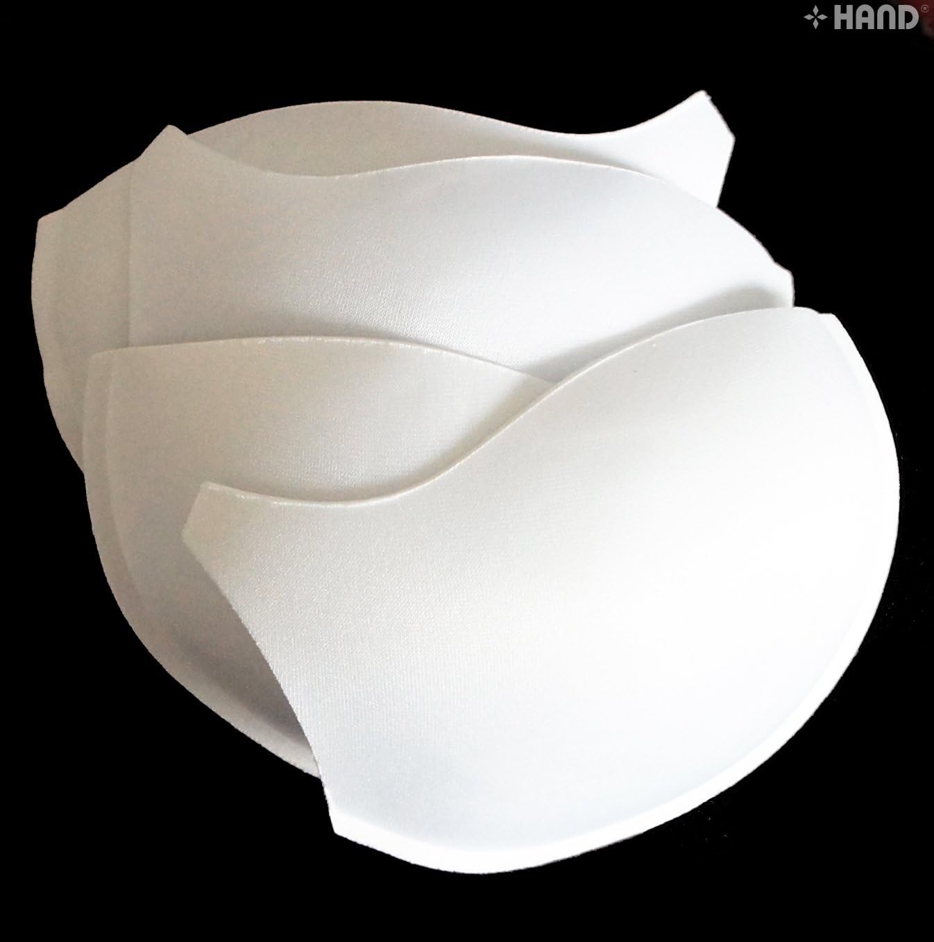 White Sew in Push Up Bra Cup Pads/Bra Making - Assorted Sizes - 2 Pairs (710-90 Size L)