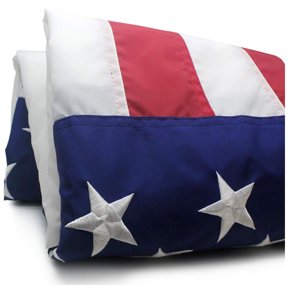 VSVOAmerican Flag 3x5 ft - 100% Nylon Durable Longest Lasting for Outdoor Use - Embroidered Stars, Sewn Stripes and Brass Grommets U.S. Flags