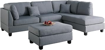Poundex Upholstered Sofas/Sectionals/Armchairs, Grey
