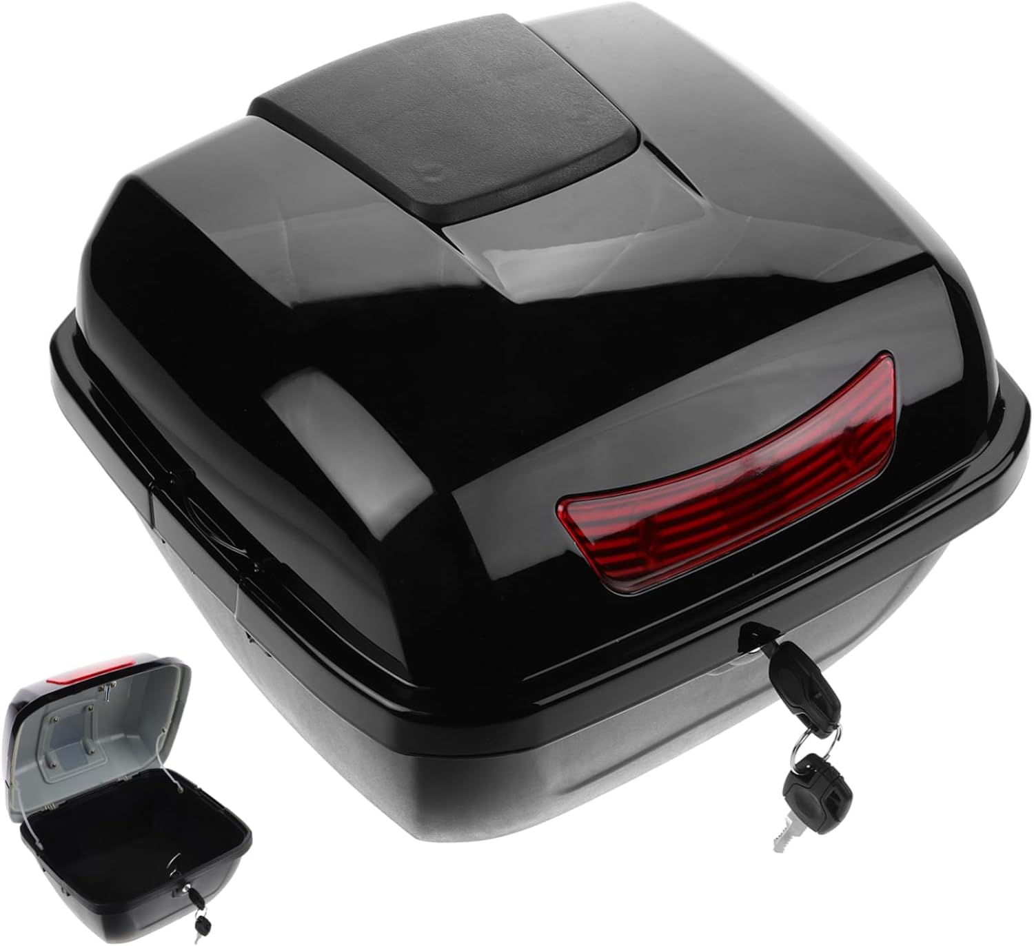 Motorcycle Tail Box Small Storage Trunk for Scooter Durable Case for Helmet and Gear Easy Installation Electric Motorcycle Accessory