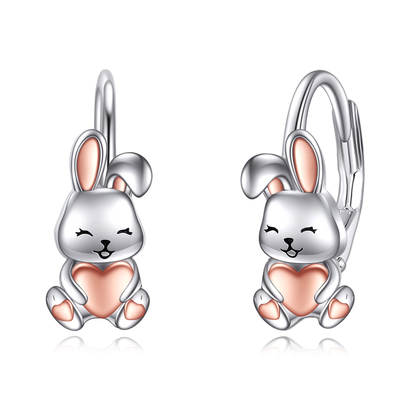 925 Sterling Silber Einhorn Faultier Axolotl Ohrringe Leverback Schmuck für Damen Mädchen
