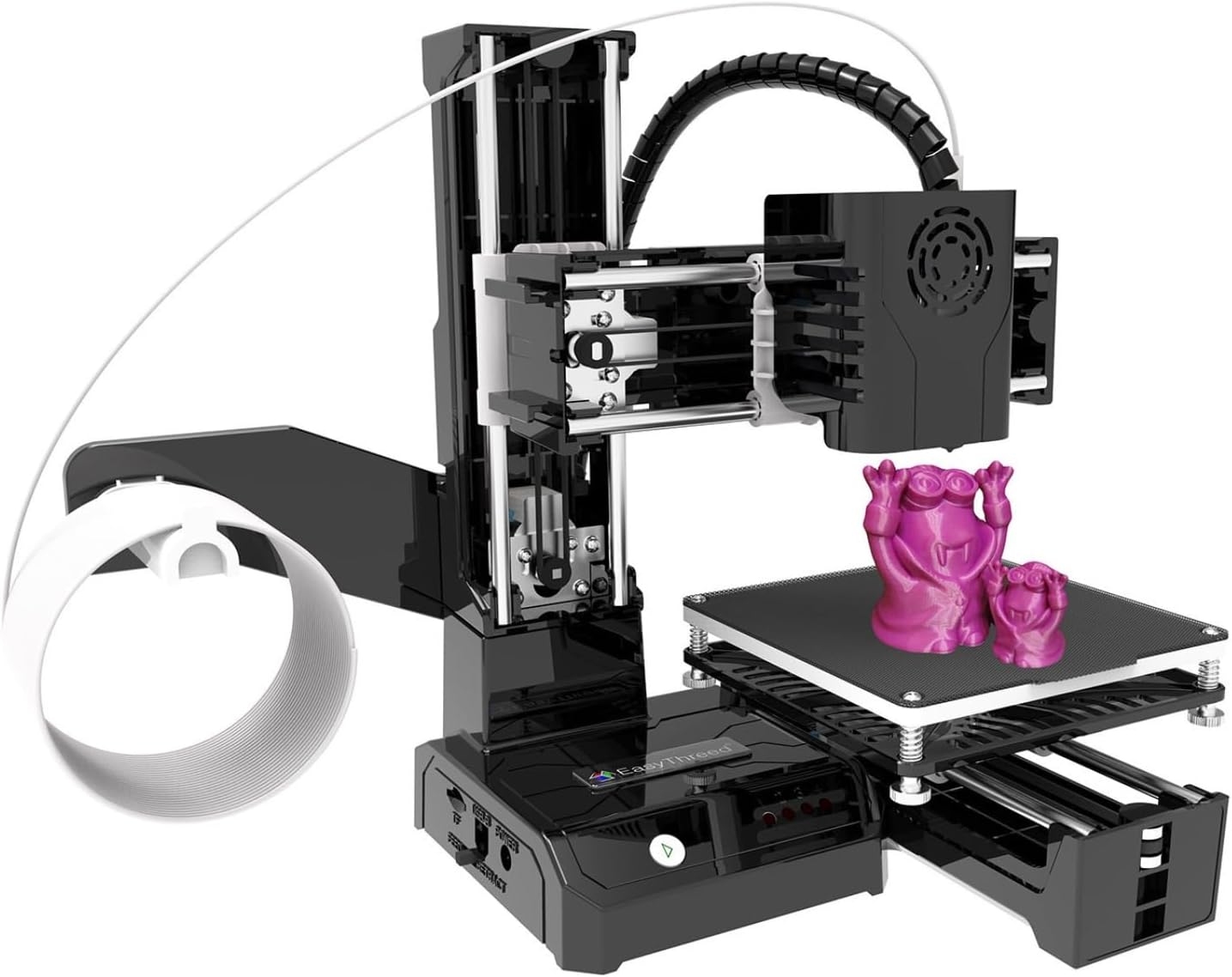 3Dプリンター 静音 小型 初心者向け ミニ デスクトップ 3Dプリンタ 使いやすい 家庭用 学習用 (ブラック)
