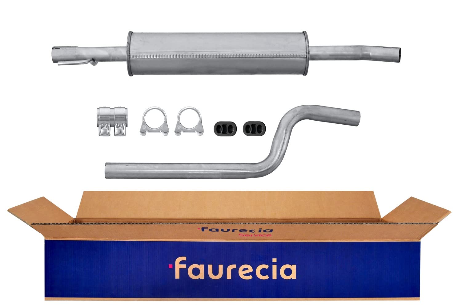 HELLA 8LB 366 021-161 Vorschalldämpfer - Easy2Fit® Kit - vorne - zweiteilig - Set mit Anbauteilen - für u.a. OPEL ASTRA H | 8LB 366 021-161 passend für Astra | 8LB 366