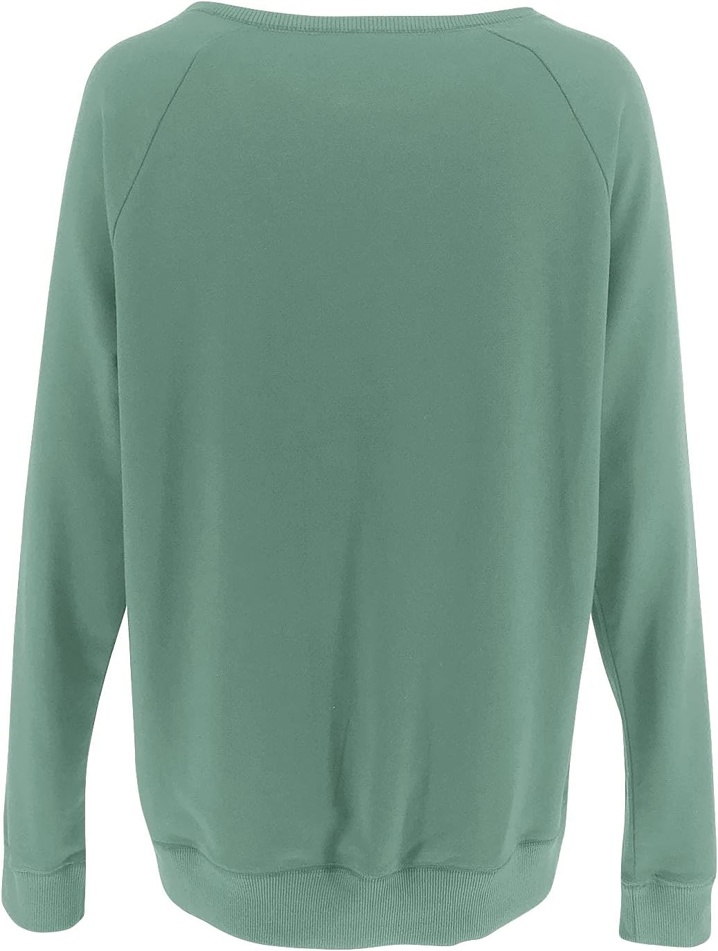 PRETTODAY Women's Casual Crew Neck Sweatshirts Raglan Long Sleeve Solid Tunic Tops Loose Pullovers - Image 4