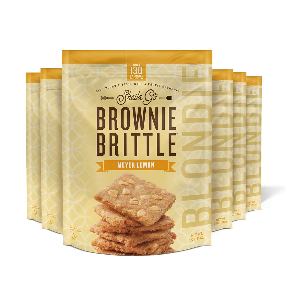 Brownie Brittle – M&M’S Minis Blondie Thin and Crispy Sweet Snacks (Pack of 6, 4 oz), Rich Gourmet Brownie Bites Dessert