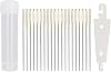 100 PCS Large Eye Blunt Needles Sewing Set, 40mm1.57inch Stitching Needles Embroidery Needles Hand Sewing Big Eye Needles Knitting Needles Sewing Darning Needles Easy Thread with a Threader for Craft