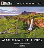 Postkartenkalender Magic Nature - National Geographic Kalender 2023 - Harenberg-Verlag - Postkartenkalender mit 53 heraustrennbaren Postkarten - 16 cm x 17,5 cm