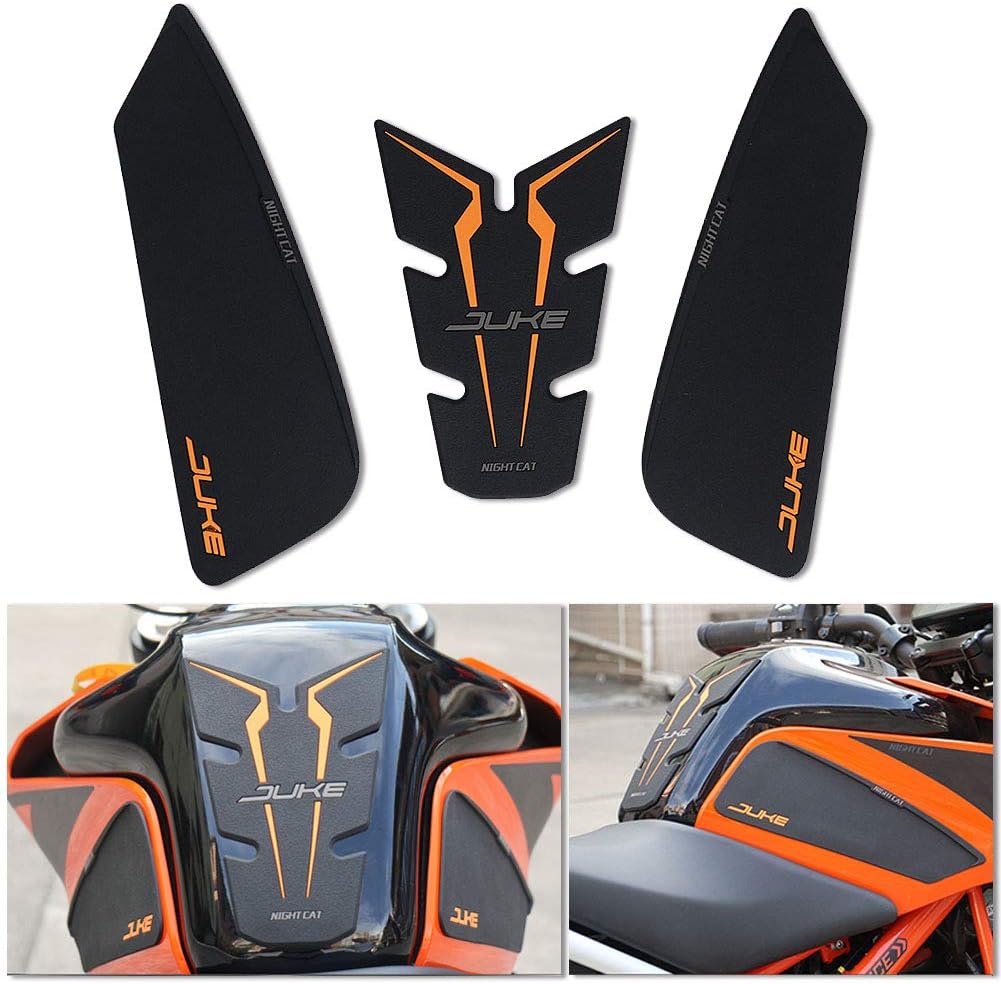 Motorcycle Gas Tank Pad Rubber Cover with Knee Fuel Side Grip Anti Slip Protector Stickers Decals Accessories for KTM DUKE 390 250 (2017-2023)