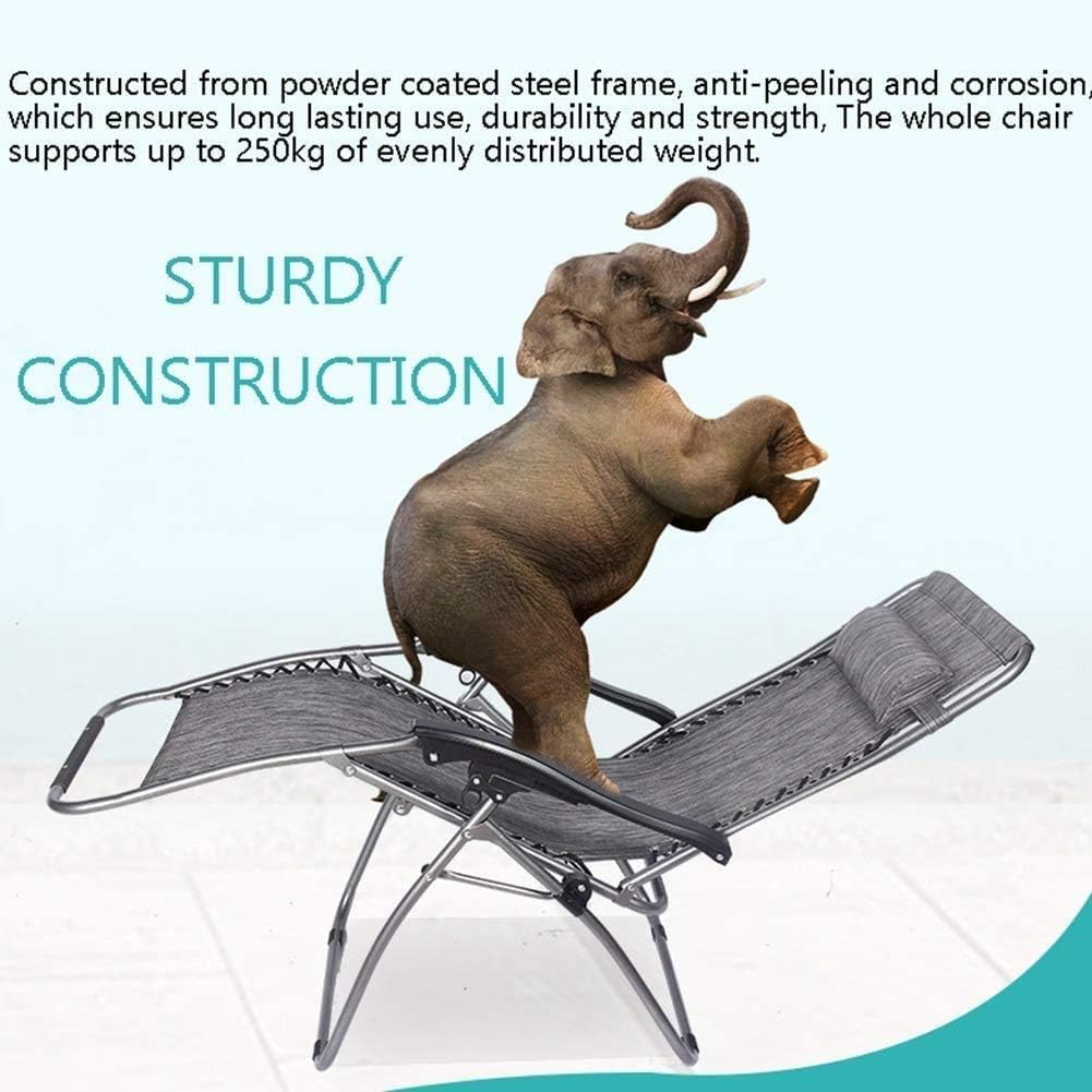 Sun Lounger Garden Chairs Folding Chair Camping Chairs Foldable Reclining Zero Gravity Patio Lounger Chair Sun recliners Garden Outdoors Beach Camping Lawn Adjustable Chair Set of 2