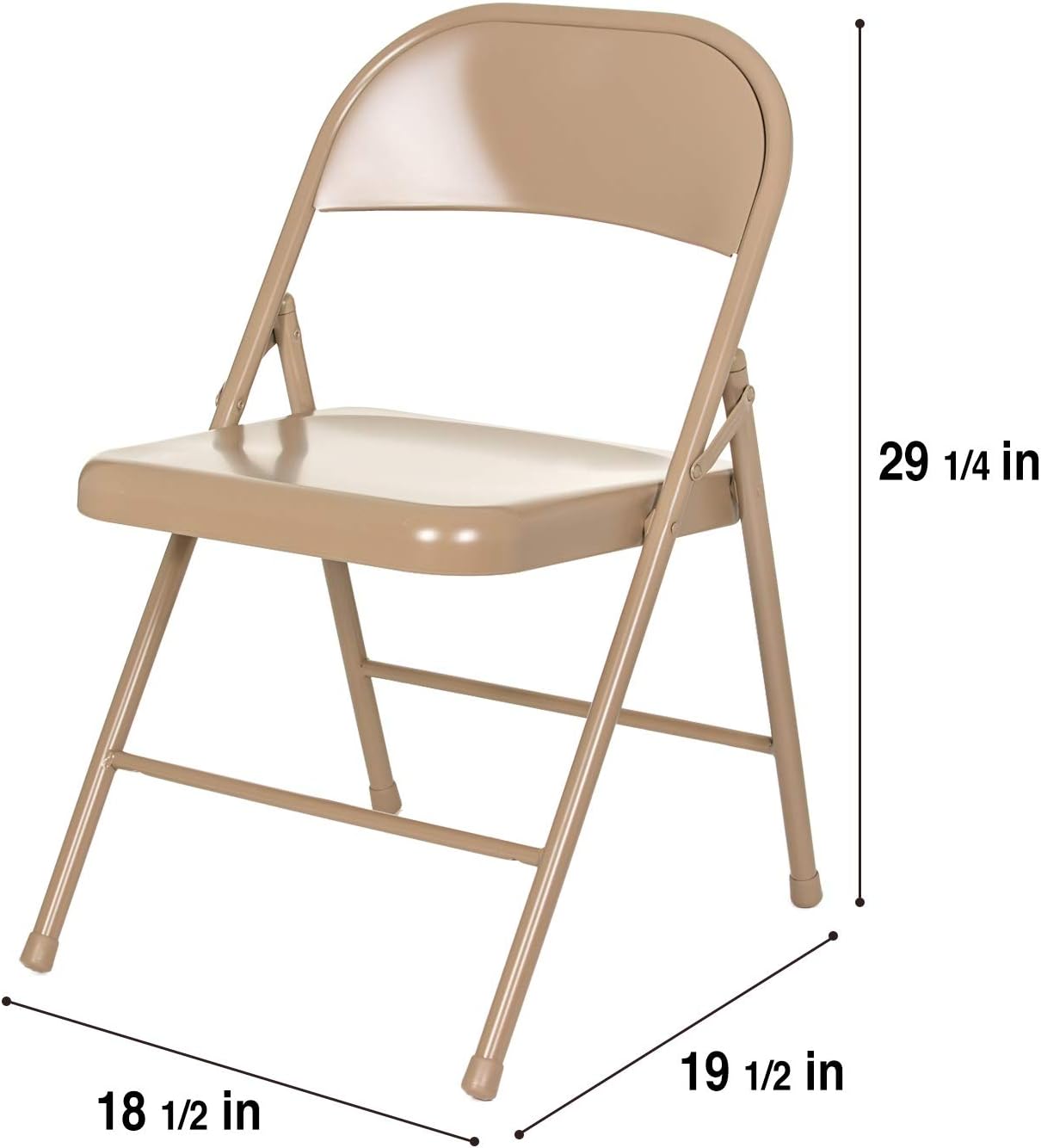 OEF Furnishings (4 Pack) Steel Folding Chairs, Beige : Home & Kitchen