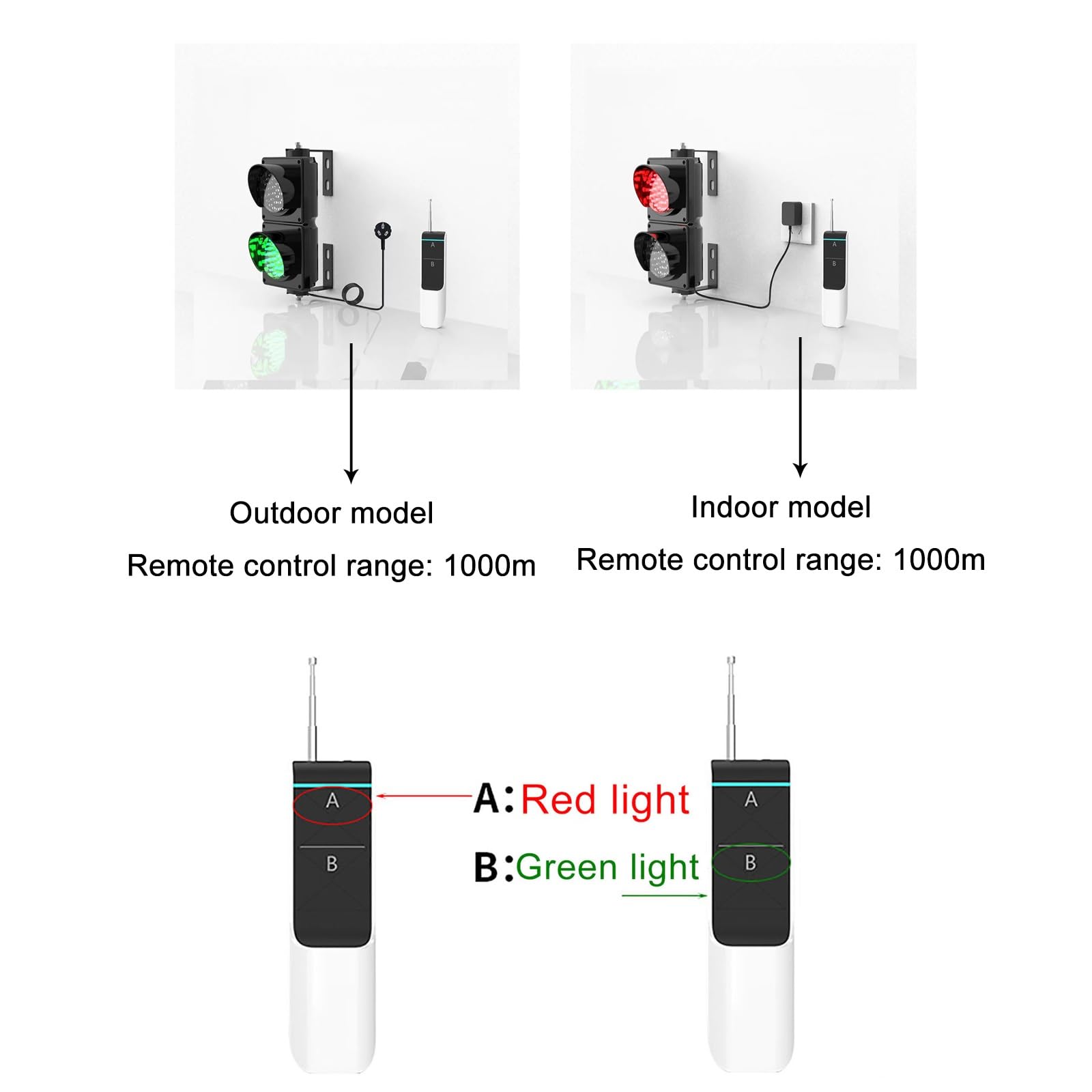 Générique Verkeerslicht met rood, groen en geel licht