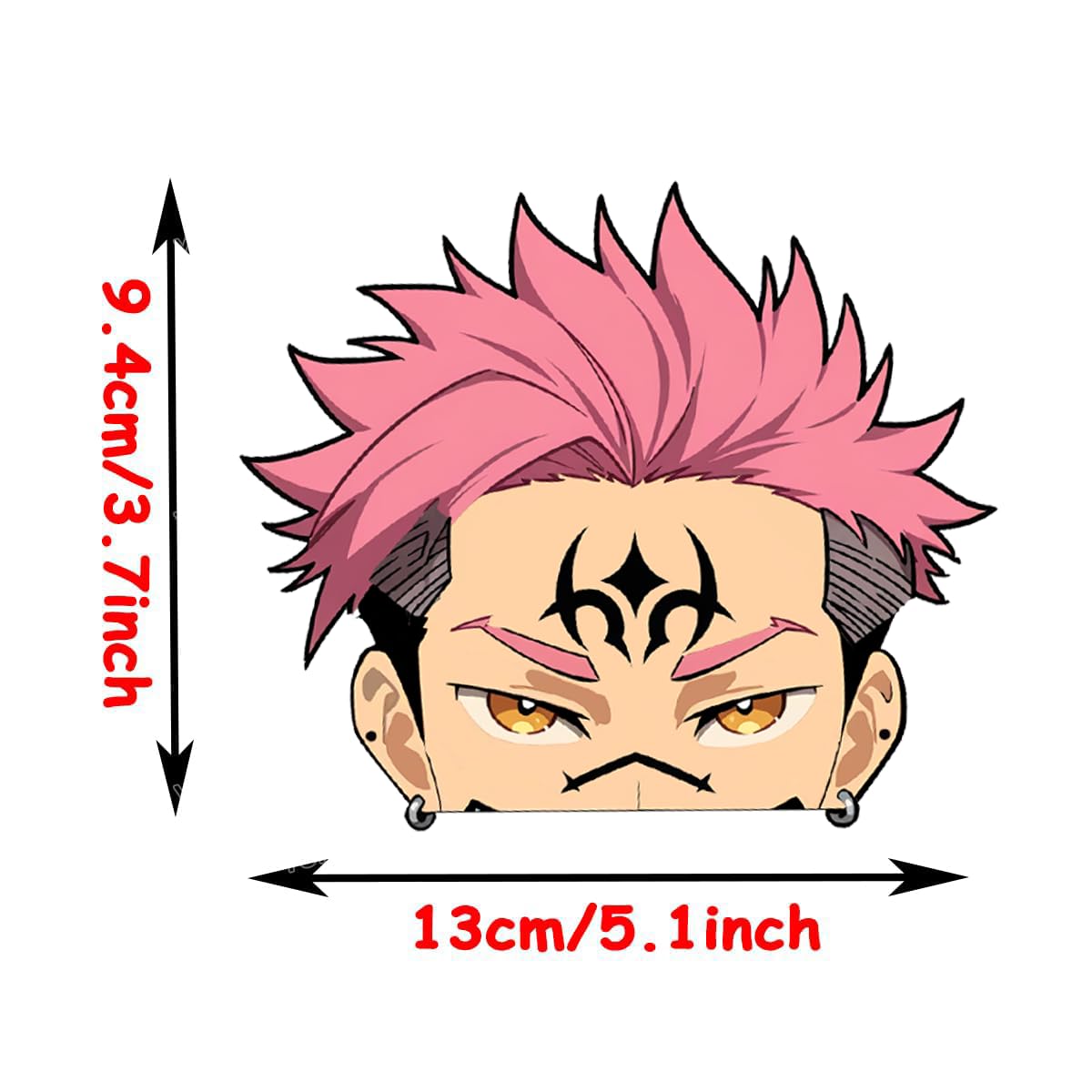 Amazon.com - YUNEX 5.1 Inch Cool Man Anime Peeking Car Window