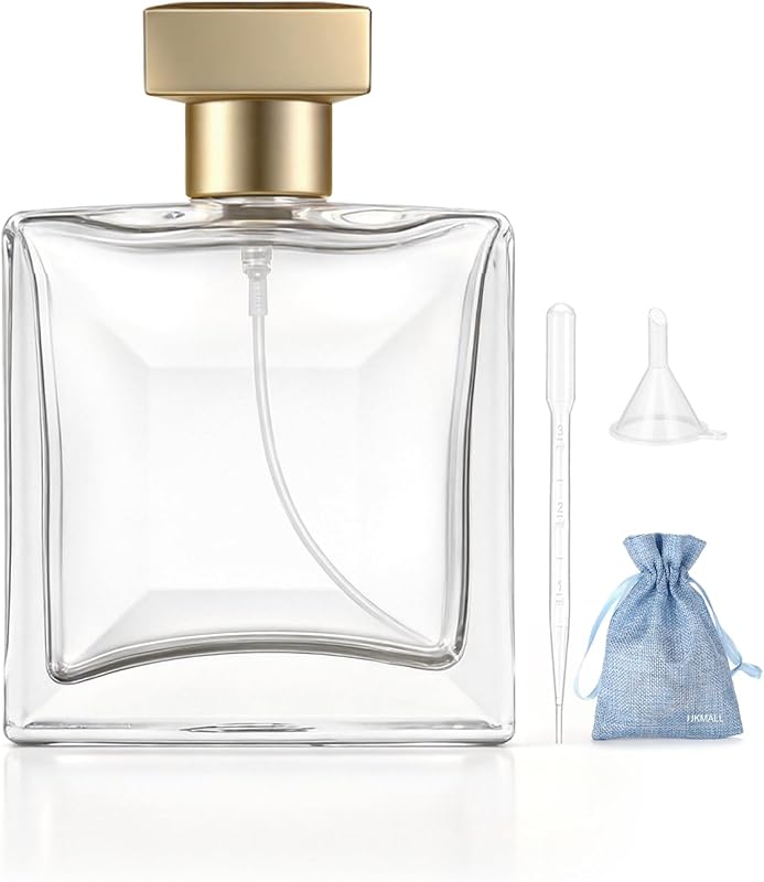 Frasco borrifador de perfume em vidro transparente JJKMALL 50 mL