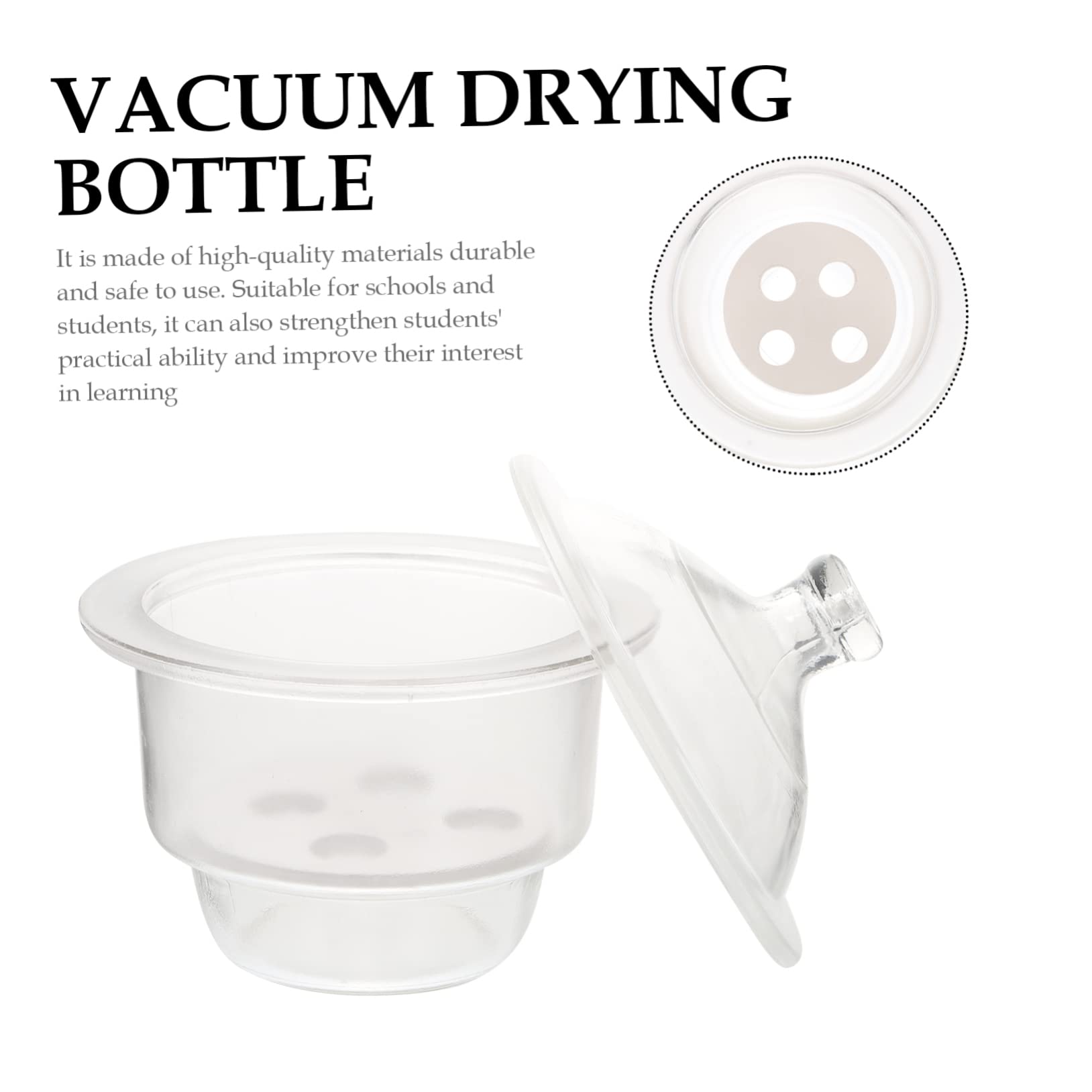 Labor Exsikkator Glas Vakuum Trockenflasche mit Praktischem Design aus Glas für Einfache Handhabung und Vielseitige Anwendung Beim Lernen und Präsentieren