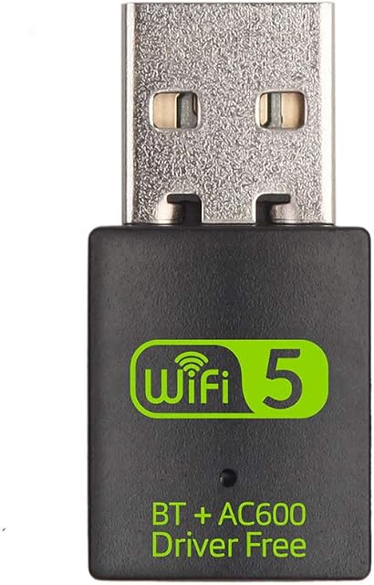 KKshop USB WiFi Bluetooth Adapter Dongle, 600mbps Dual Band 2.4G/5G Wireless WiFi dongle External Receiver Mini Dongle Network Card for Laptop Desktop PC Win10/8/8.1/7