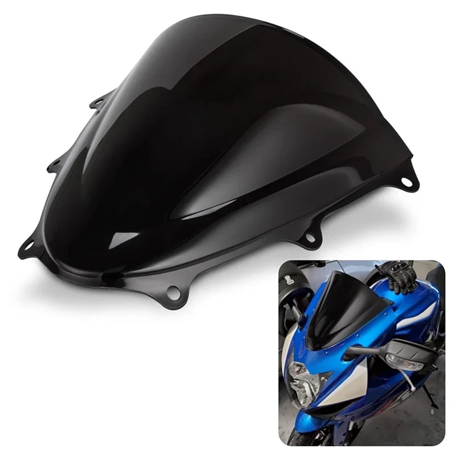 powietrzadeflektor Deflektor motocykla Szyba motocyklowa Szyba przednia Podwójna osłona bąbelkowa Osłona Akcesoria motocyklowe do Suzuki GSXR600 GSXR750 K11 2011-2022
