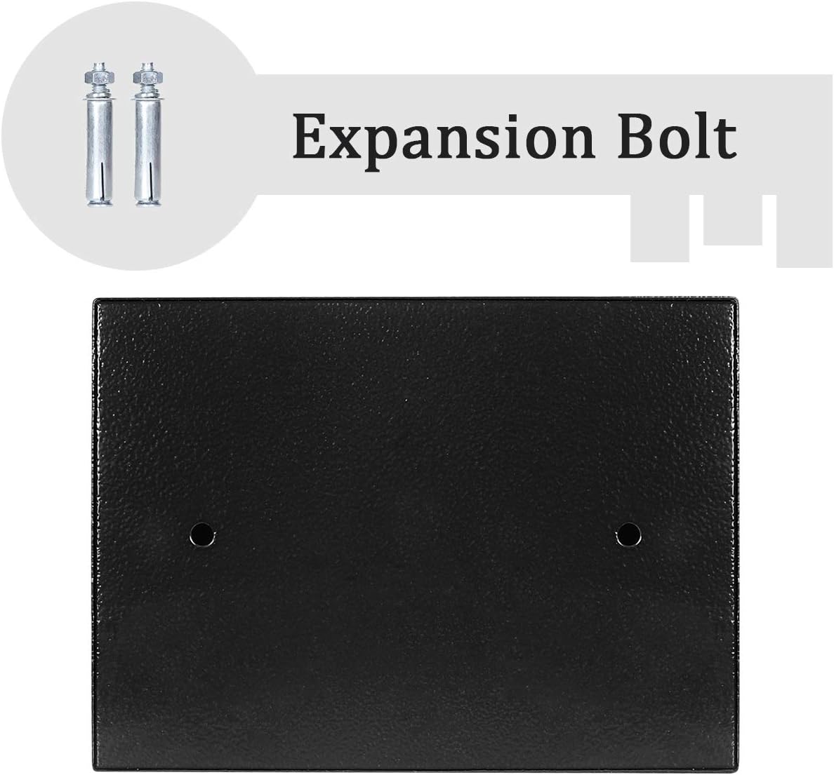 Lovndi Electronic Security Samll Safe Box, 0.17 Cubic Feet Digital Deposit Box for Home Office Hotel Business, Lock Box for Cash Jewelry Storage, Black : Office Products