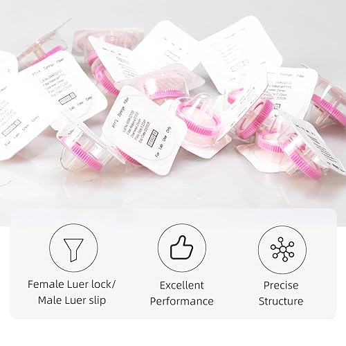 Miniatura 4 de PEKYBIO Filtro de jeringa estéril PTFE Filtración hidrofílica de 0.22um Tamaño de poro, 0.984 in de diámetro de membrana, paquete de 20, embalaje