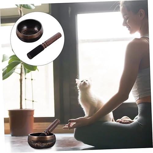 Miniatura 7 de SUPVOX 1 Unidades Buda Sound Bowl Budista Bowl Music Sound Bowl Alms Bowls Yoga Sets Crystal Sets Meditation Bowl Copper Singing Bowl Meditación