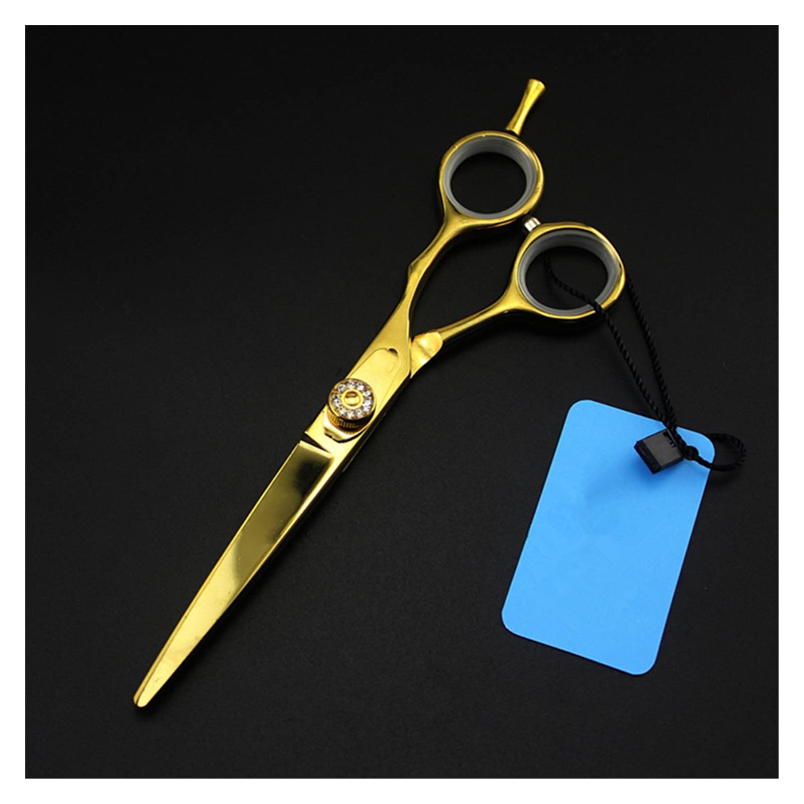 Tijeras de peluquería Doradas de 6 Pulgadas, Tijeras de Adelgazamiento, Tijeras de Peluquero, Tijeras Planas, Tijeras de peluquería, Tijeras de Corte de Cabello (Corte de 6 Pulgadas)