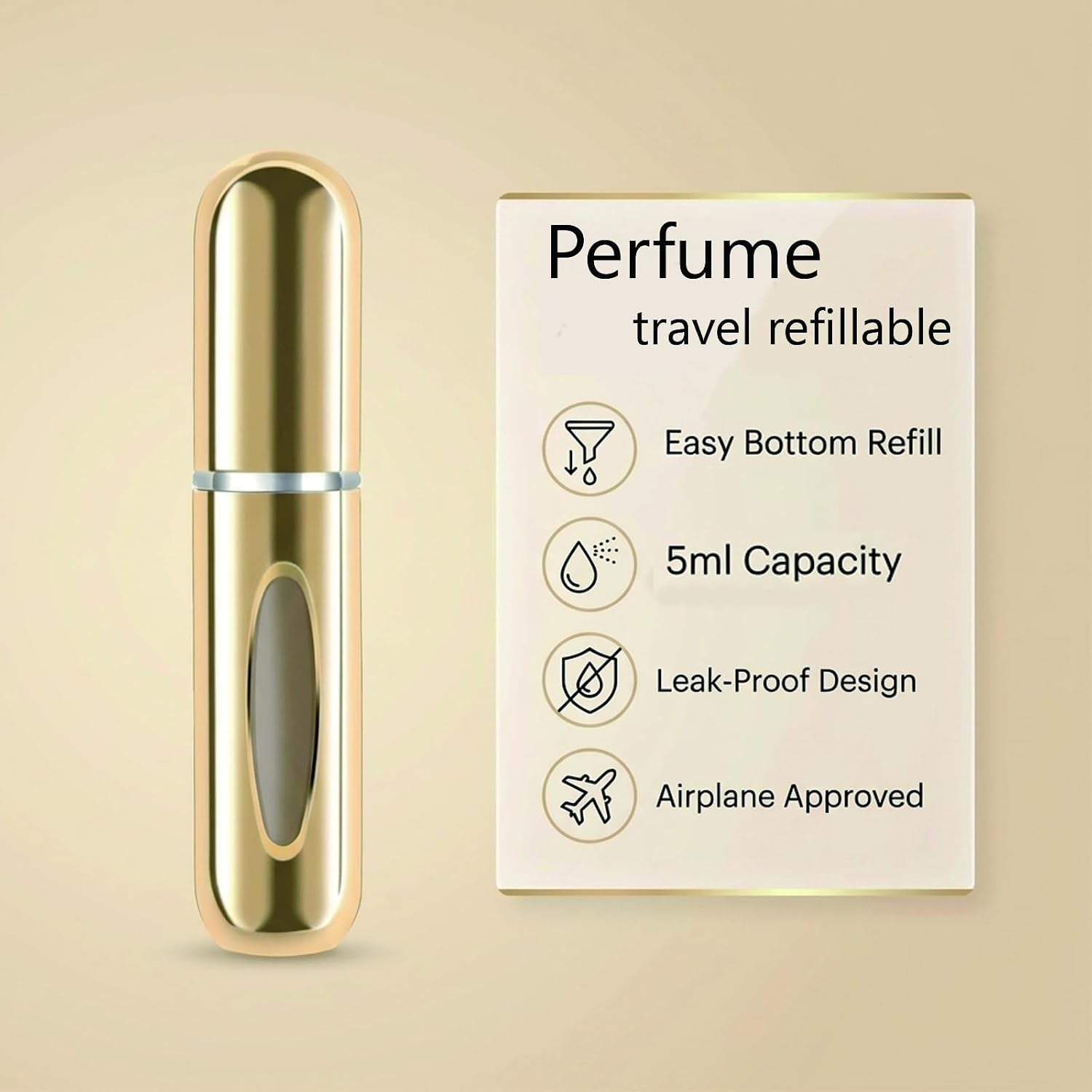 Mini Travel Refillable Portable Atomizer Bottle,4Pcs 5ml Perfume Bottle