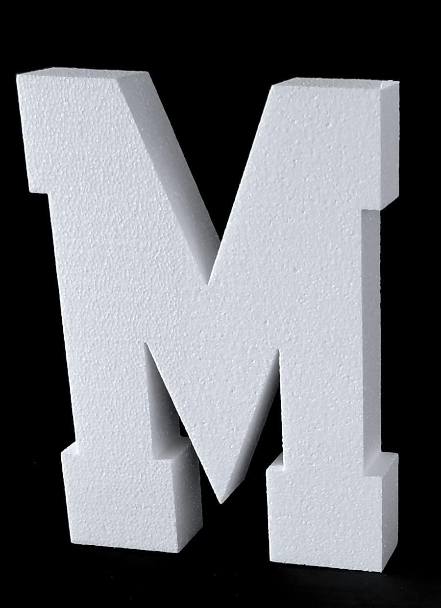 23'' H Free Standing 2'' Thick EPS Foam Letters Bottom Stable Wind Resistant for Party Signs and Games (Letter M)