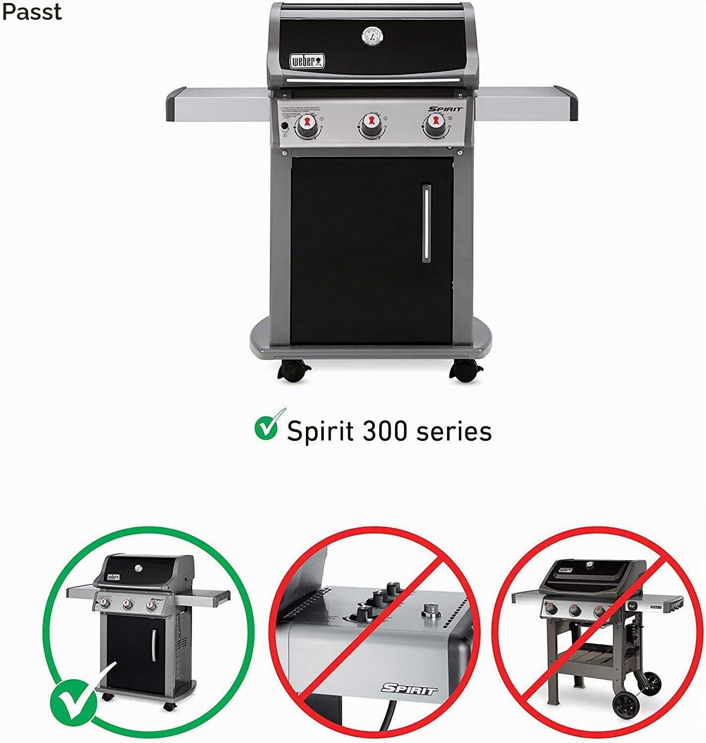 69787 Edelstahl Brenner Ersatzteile für Weber Spirit I & II 300 Serie | 45,3CM Ersatzteile Brennerrohr für Weber Spirit LX 310 Spirit E310 E320 E330 S310 S320 S330, Gasgrill Ersatzbrner